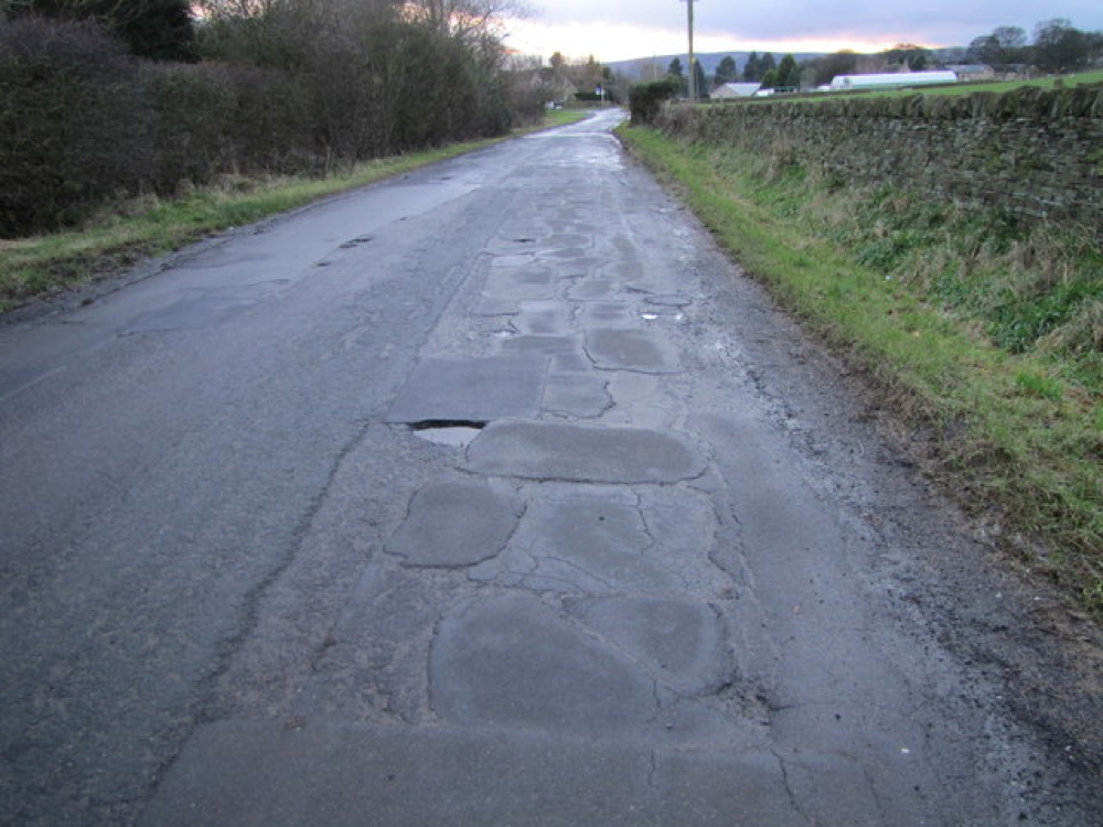 Cracked Ukrainian road