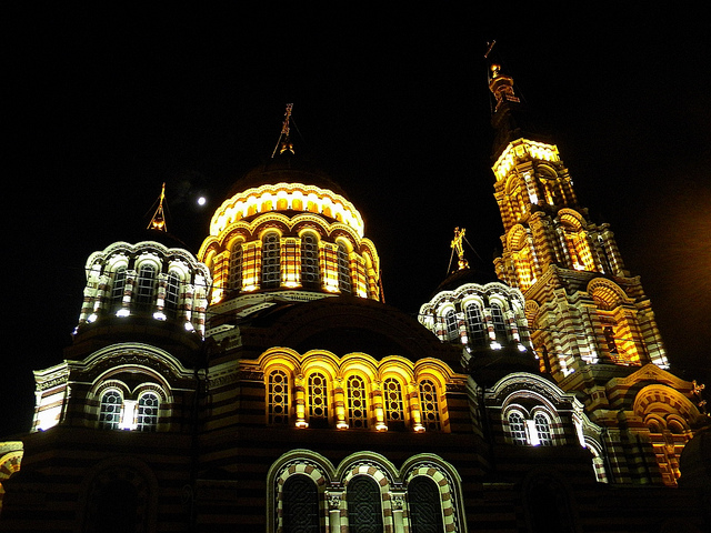 The Blagoveschensky (Annunciation) Orthodox Cathedral. Southern façade - Благовещенский кафедральный собор. Южный фасад